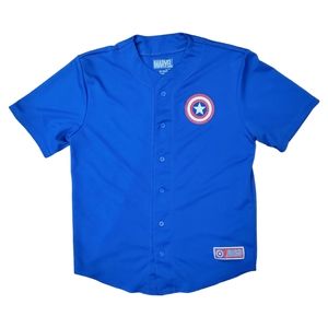 CAPTAIN AMERICA Jersey #41 Marvel Shield Logo Baseball